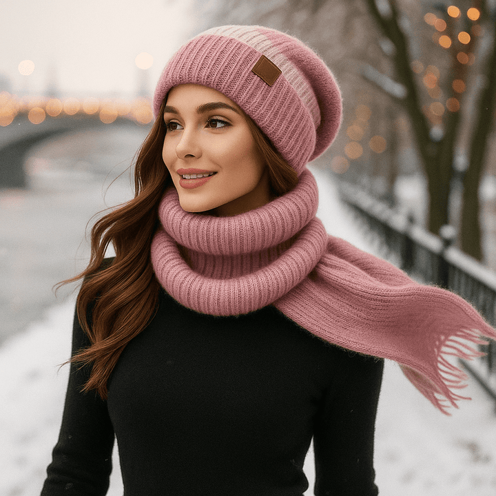 Bonnet et écharpe d'hiver pour femmes - Alvyn