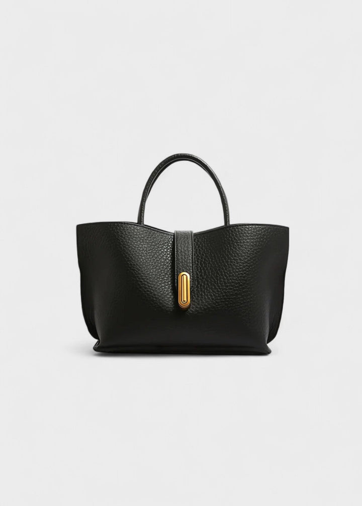 Sac fourre-tout femme cuir synthétique texturé design élégant - Noiré
