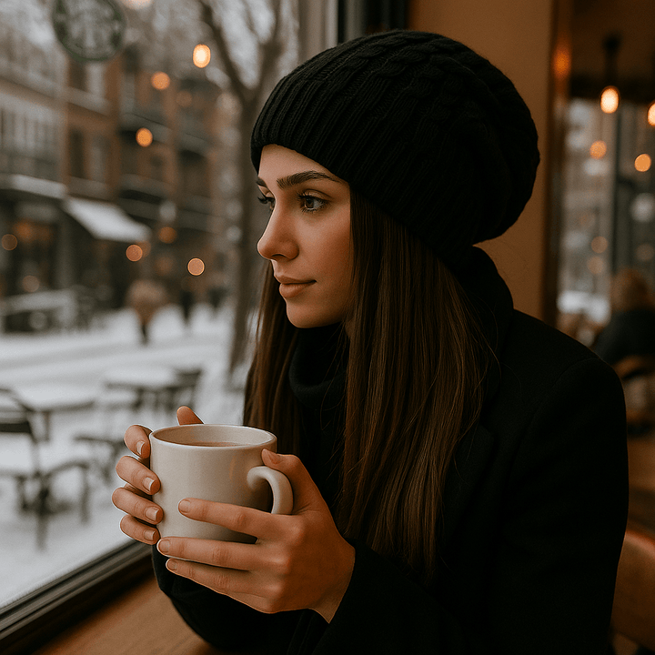 Bonnet femme à effet tricoté épais - Serane