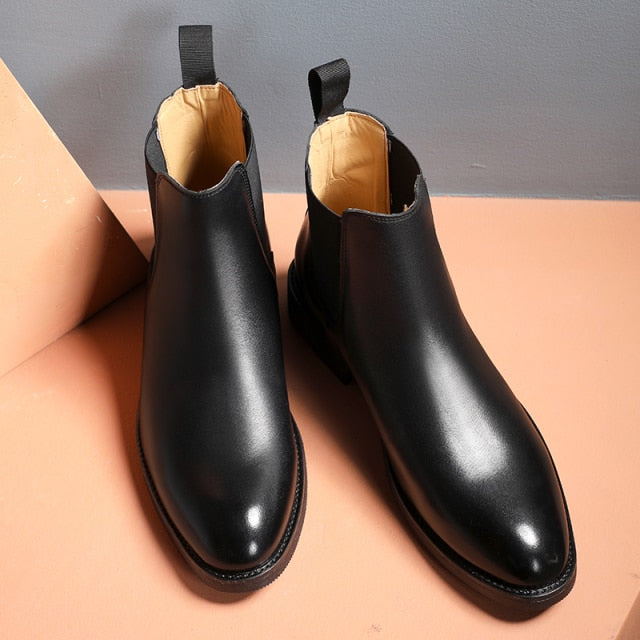 Bottines en cuir design italien pour hommes - Arveon