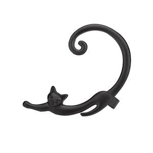 Boucles d'oreilles plaquées argent pour femmes Chat courbé - Greta