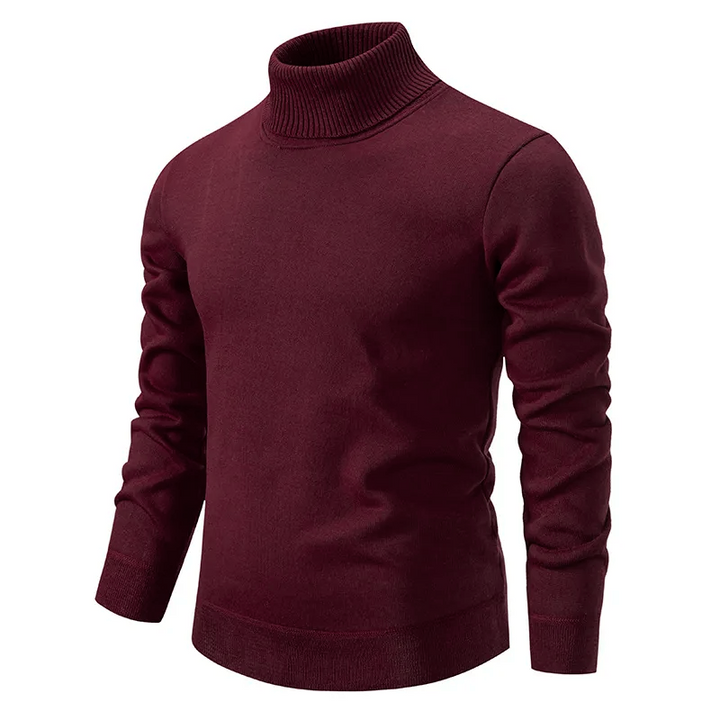 Pull à col roulé en maille douce pour hommes - Idris
