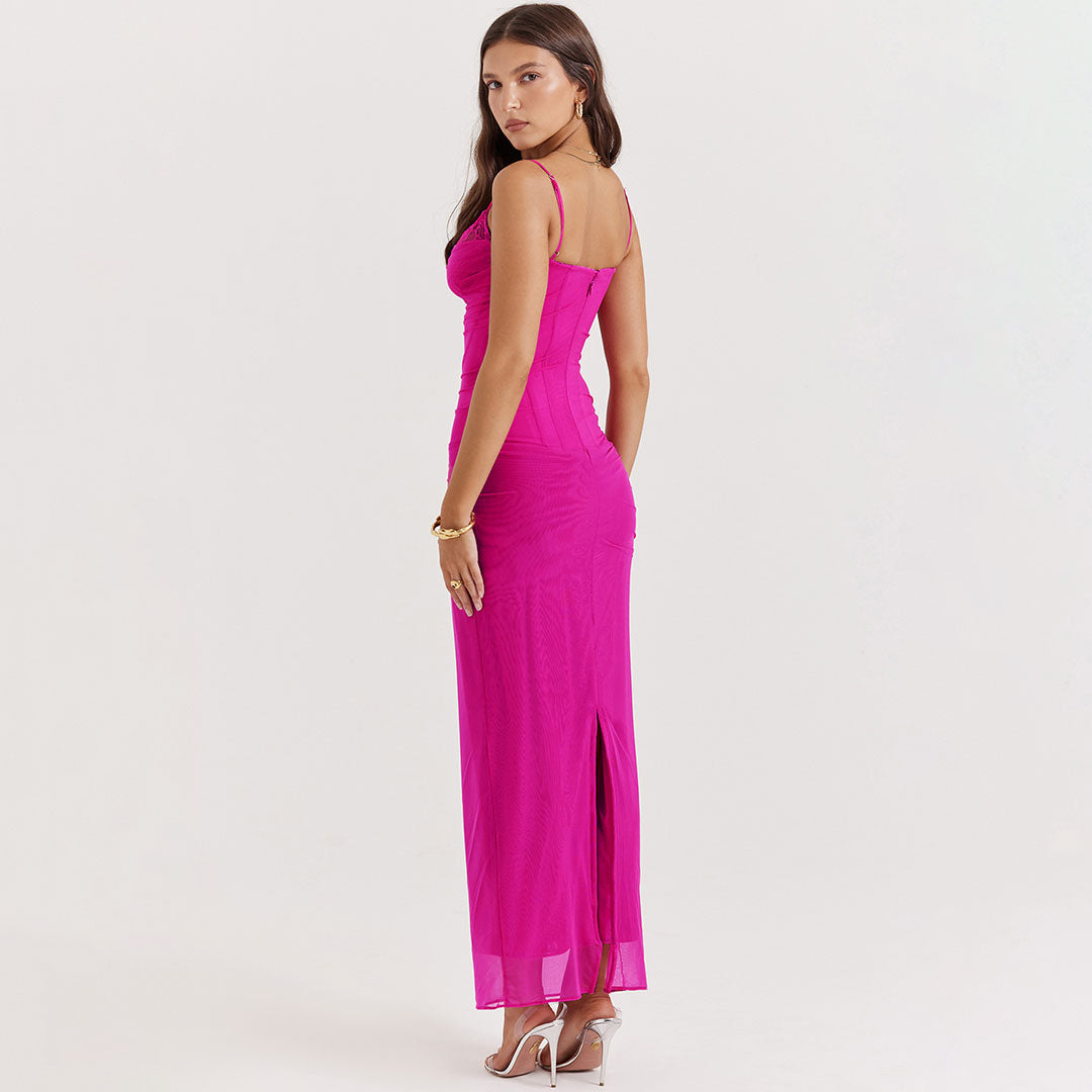 Frida - Longue robe rose