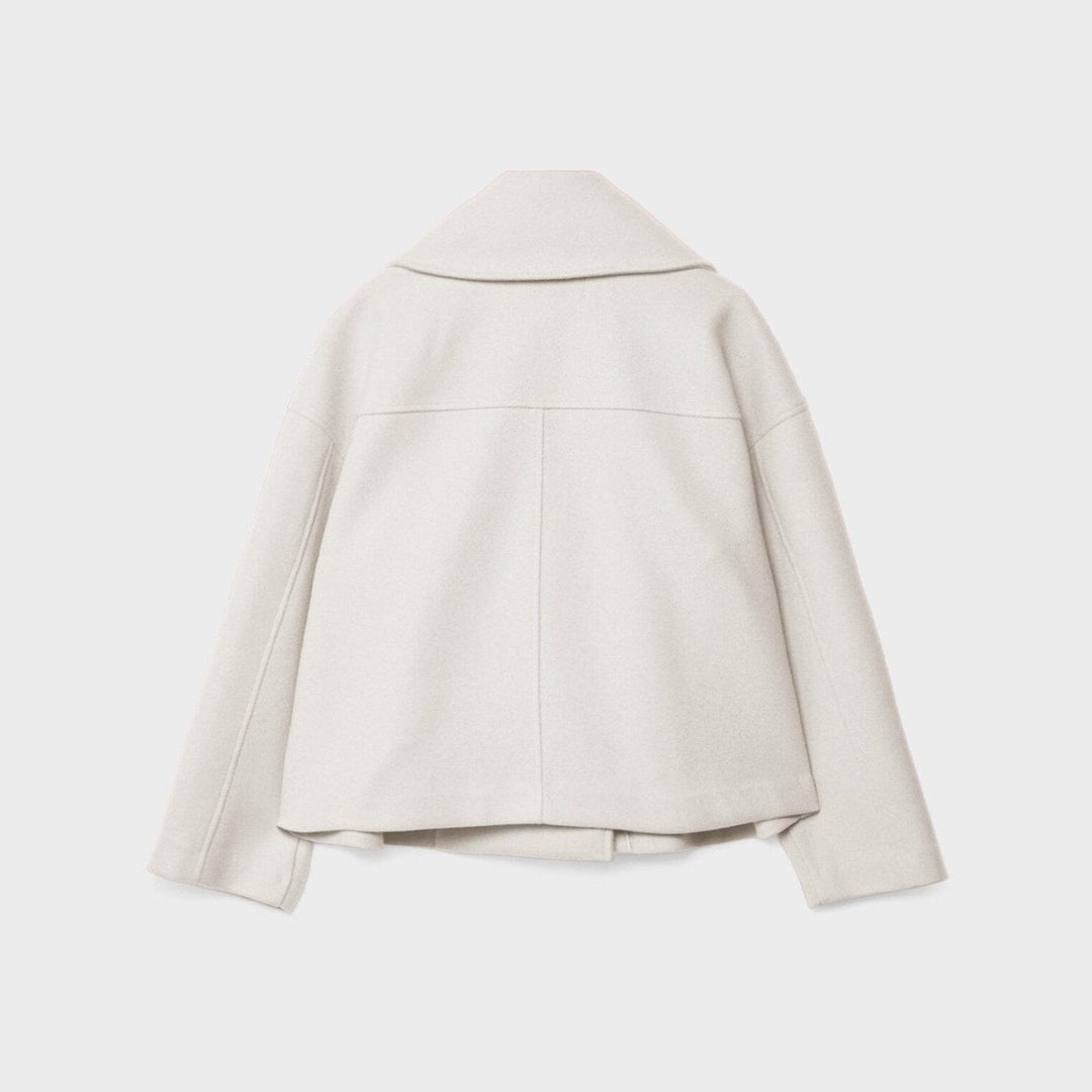 Veste courte en laine pour femme avec double boutonnage - Heidi