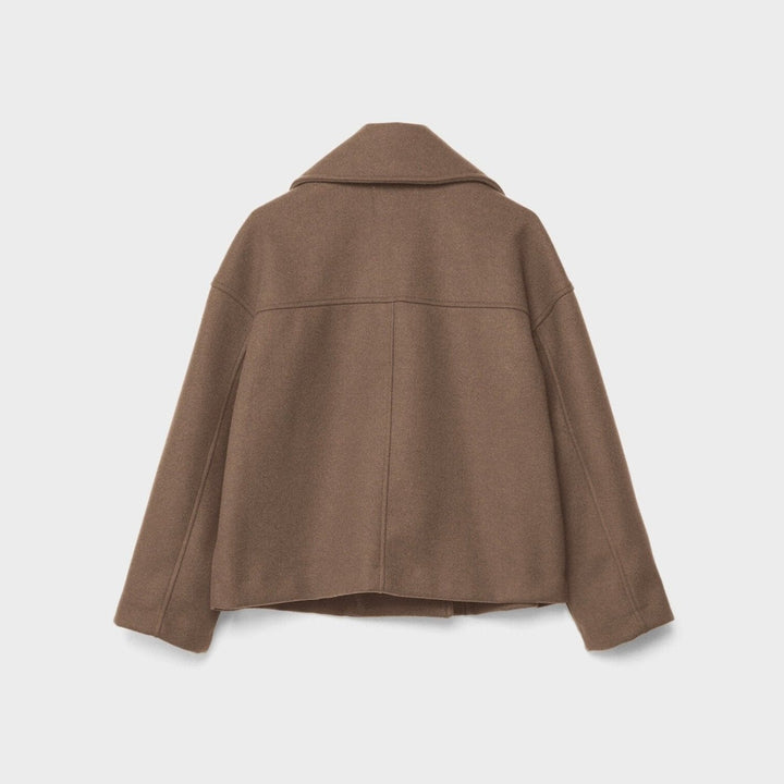 Veste courte en laine pour femme avec double boutonnage - Heidi