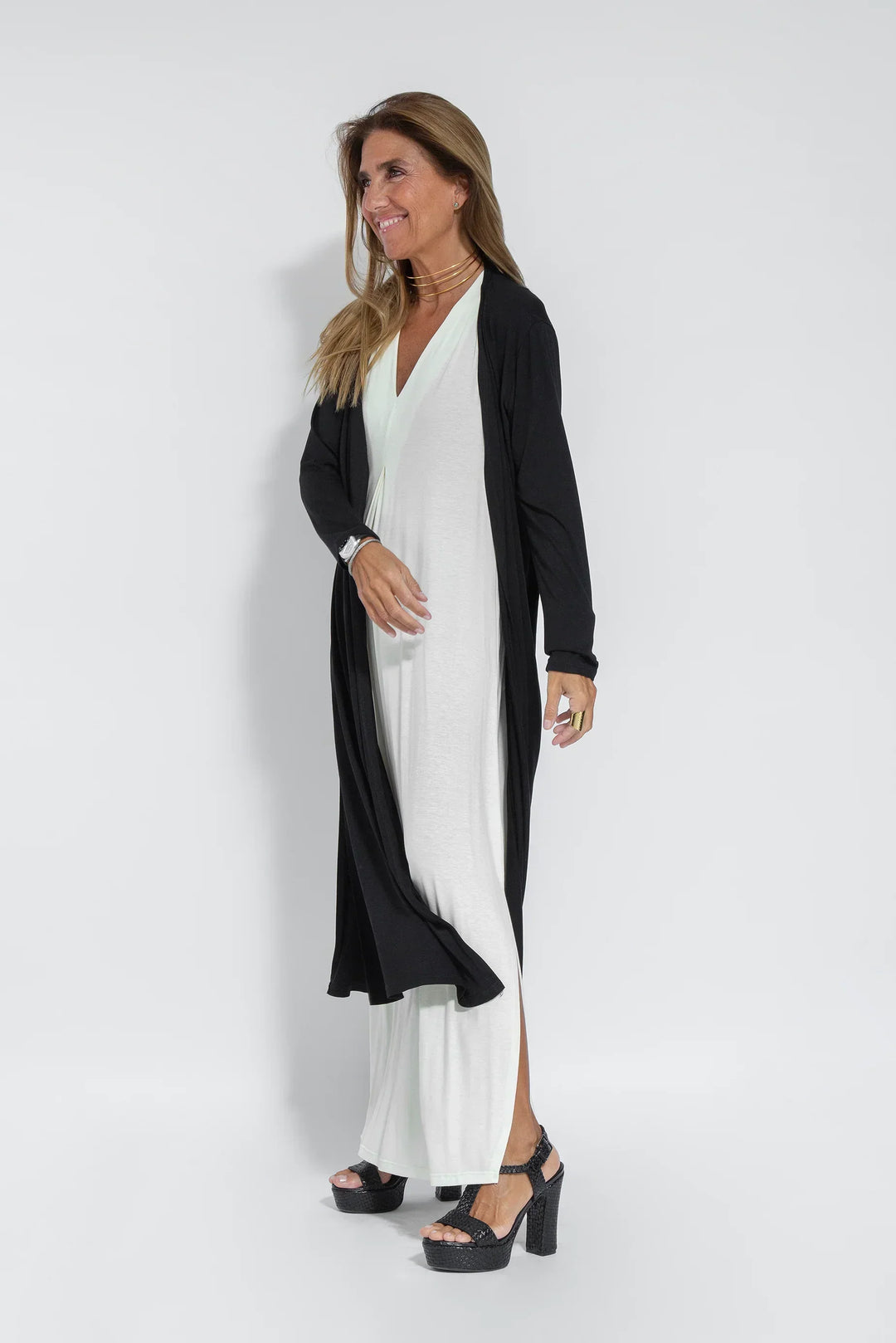 Ensemble robe et gilet amincissant Ayania