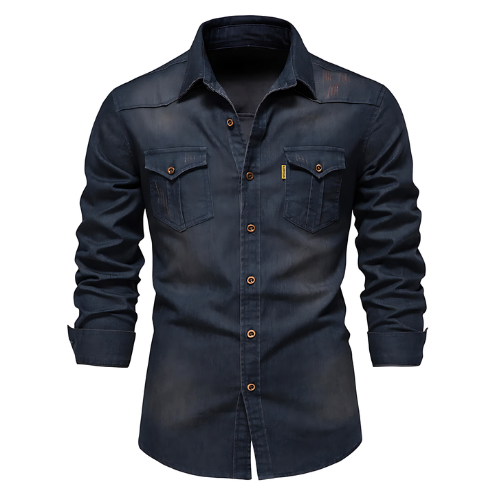 Leopon - Chemise en denim de coton sur mesure