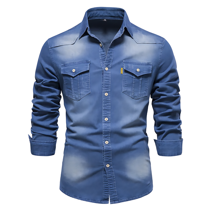 Leopon - Chemise en denim de coton sur mesure