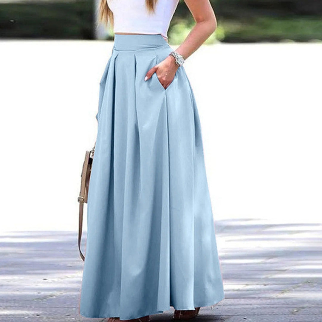 Jupe plissée à taille haute, élégante et fluide, idéale pour un look sophistiqué et féminin