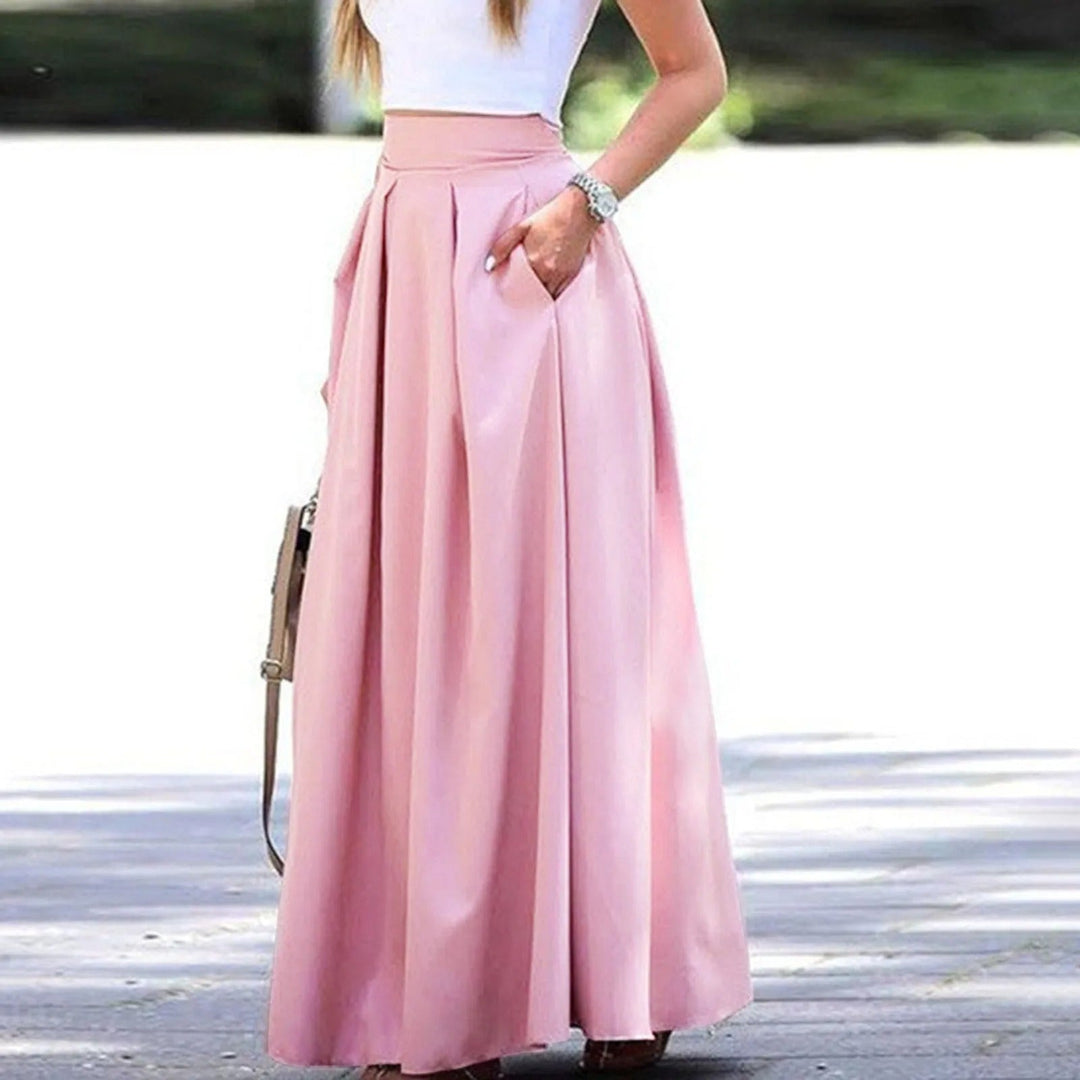 Jupe plissée à taille haute, élégante et fluide, idéale pour un look sophistiqué et féminin