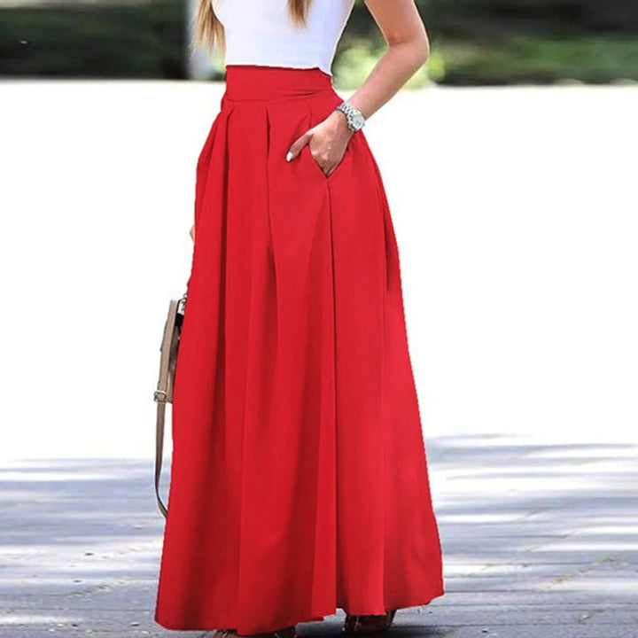 Jupe plissée à taille haute, élégante et fluide, idéale pour un look sophistiqué et féminin