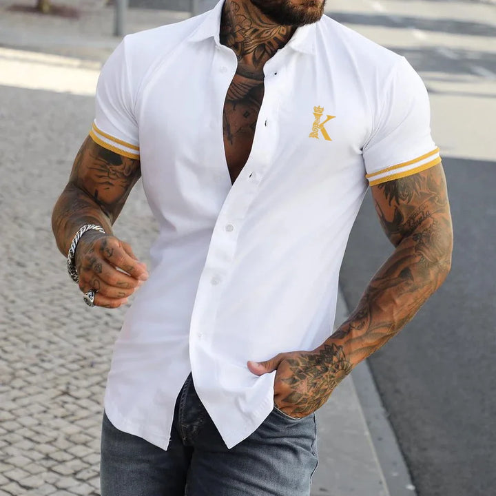 KINGZ - Chemise à manches courtes en stretch