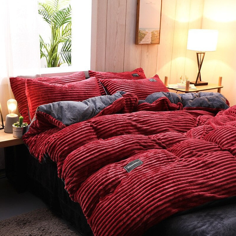 Housse de couette de luxe en Coral Velvet