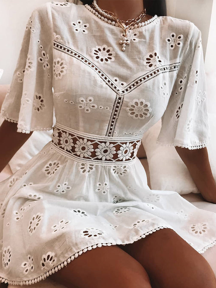 ELIZA - Robe en coton brodé